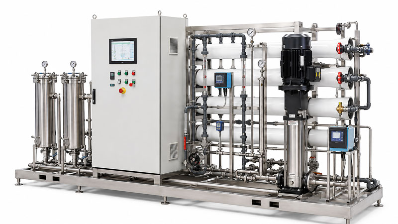 Reverse osmosis system with controls