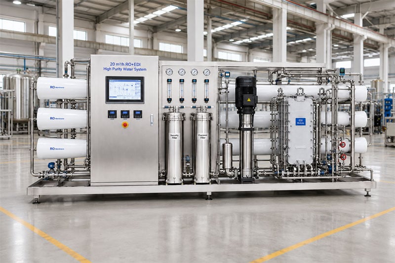 20 m³/h RO + EDI High Purity Water System