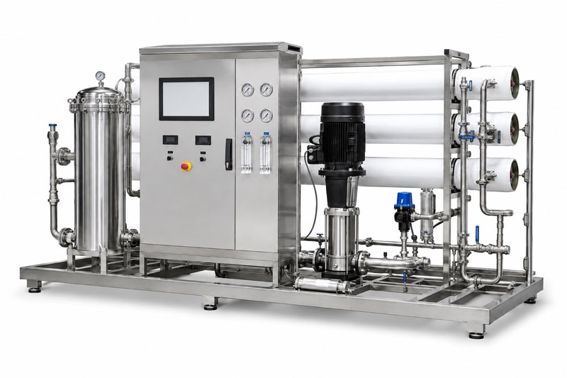 5 m³h industrial RO skid for process water