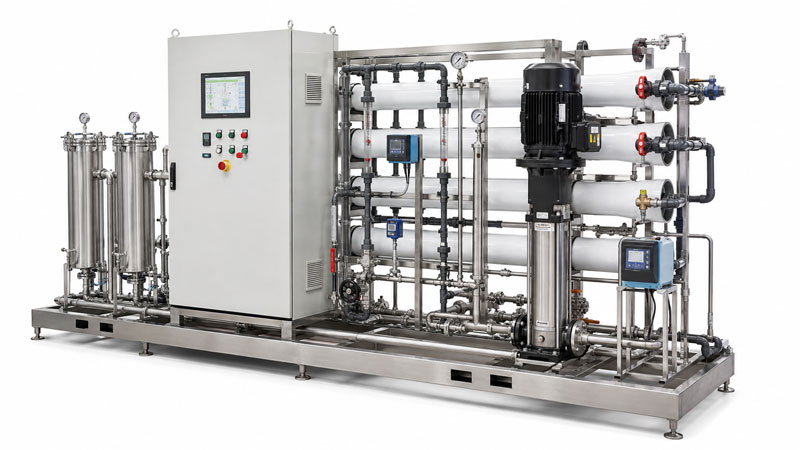 Industrial RO system skid package