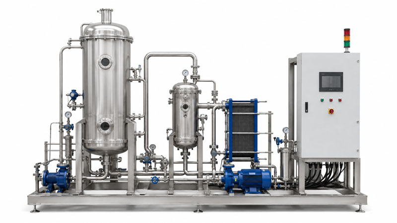 Stainless steel wastewater concentration unit