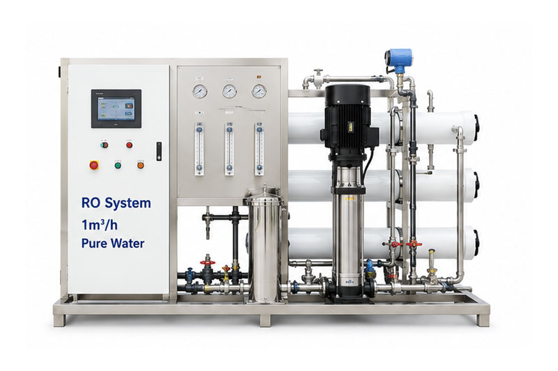 Pure water system with control components