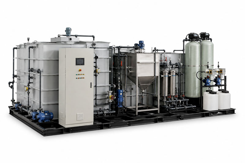 Industrial wastewater treatment system layout