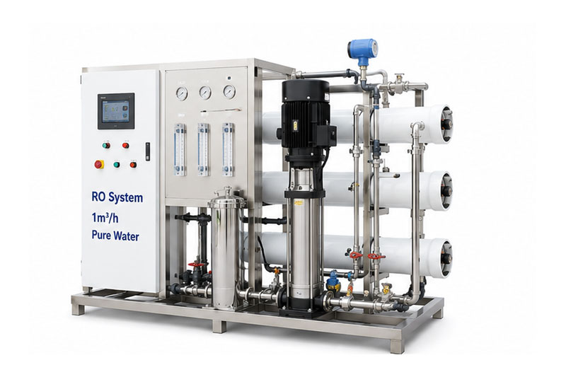 Industrial RO water purifier equipment view
