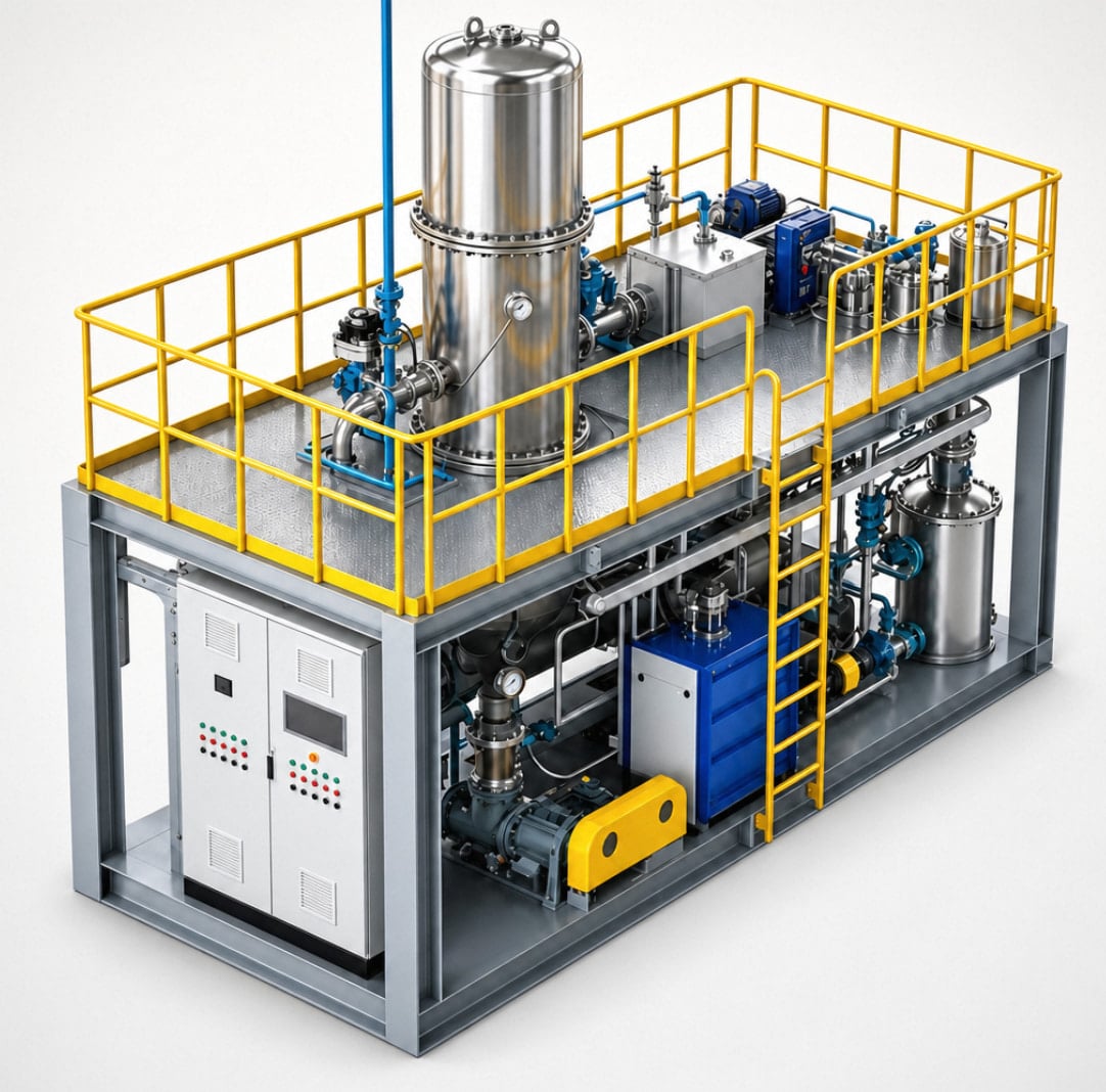 Skid-Mounted MVR Evaporator for High-Salinity Wastewater