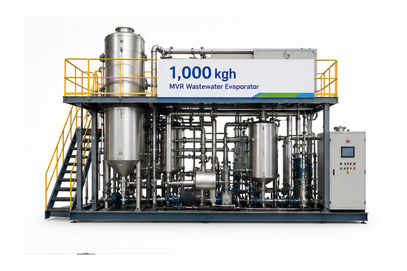 Continuous wastewater evaporation system equipment