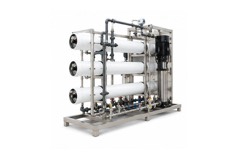 Skid mounted RO system process layout