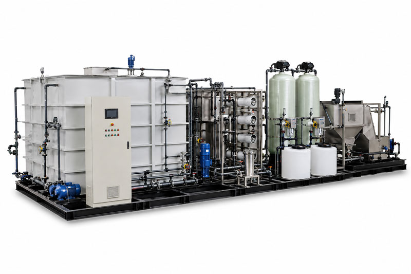 Industrial wastewater treatment plant installation