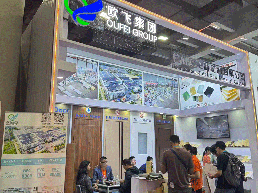 Hangzhou Oufei New Materials Makes a Successful Debut at the 139th Canton Fair with WPC Doors, PVC Sheets and PVC Films