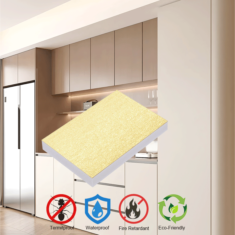 Metal Grain PVC Film Laminated Foam board for Interior Room