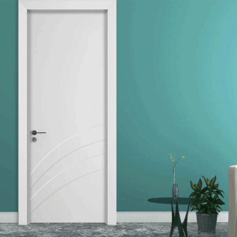 Engraved Water Proof WPC Door With PVC Film Laminated For Hotel&Villa
