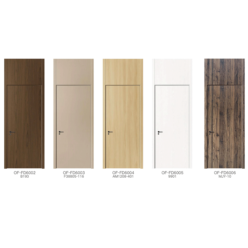Wood-Plastic Door Soundproof with Lintel for Bedroom