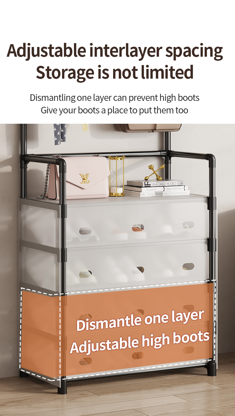 5-Tier na Independent na Sapatos at Sombrero na Rack na Multifunctional na Organizer para sa Pag-iimbak