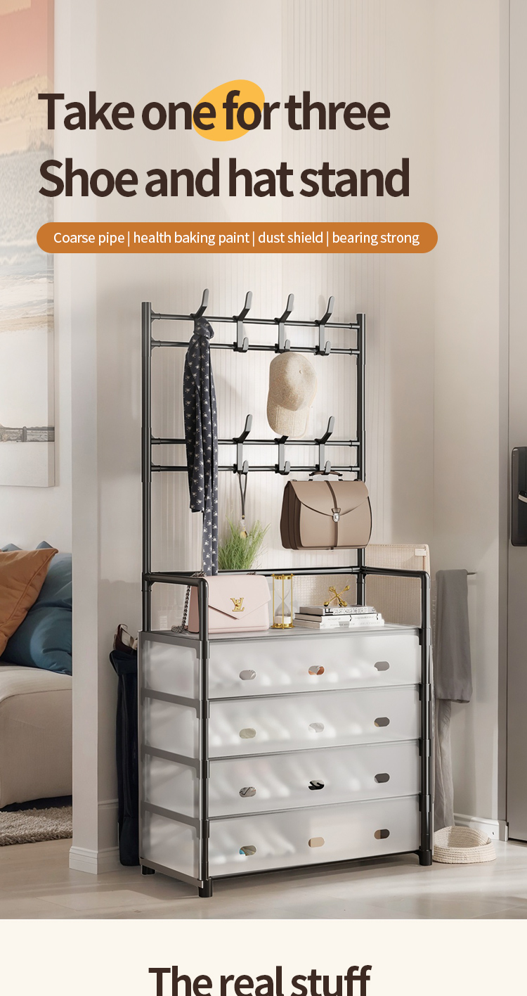 5-Tier na Independent na Sapatos at Sombrero na Rack na Multifunctional na Organizer para sa Pag-iimbak