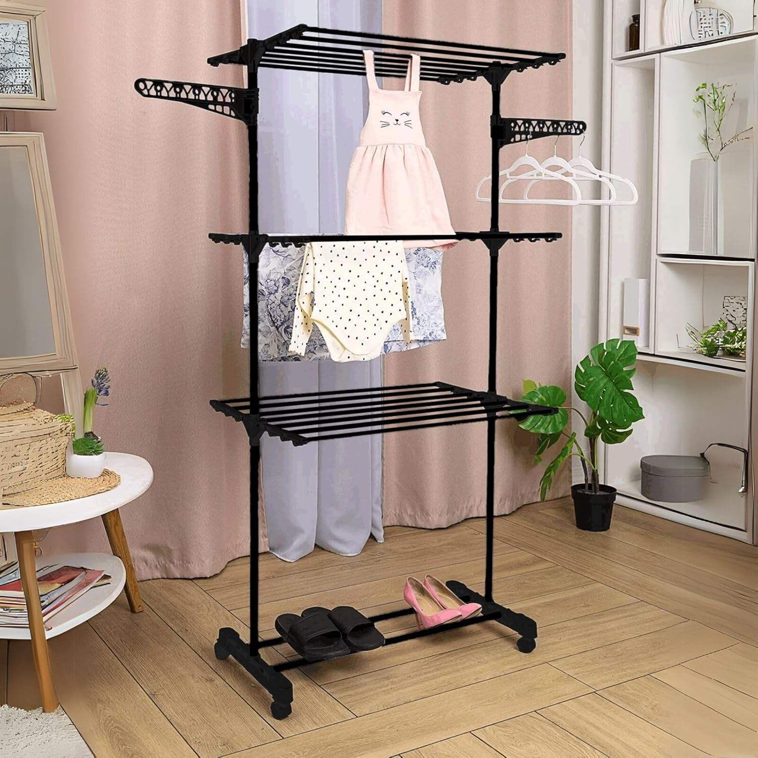 Large Extendable Adjustable Hanging Clothes Drying Rack