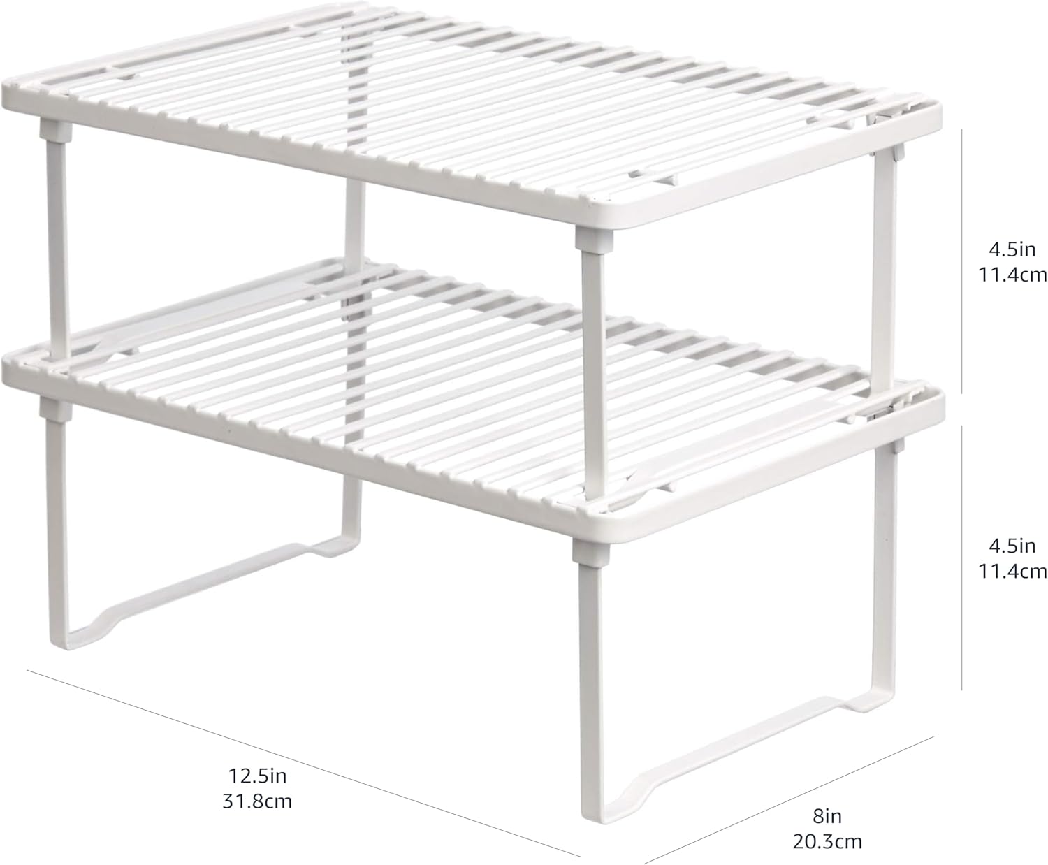 Stackable na Dalawang Antas na Pantry Storage Rack