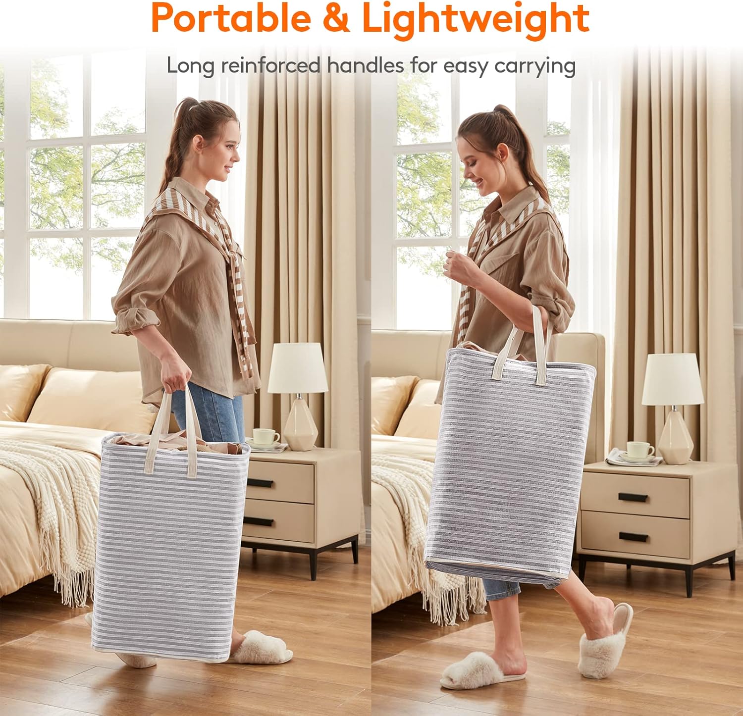 Matibay na Basket para sa Pananamit na Gawa sa Eco-friendly na Fabric