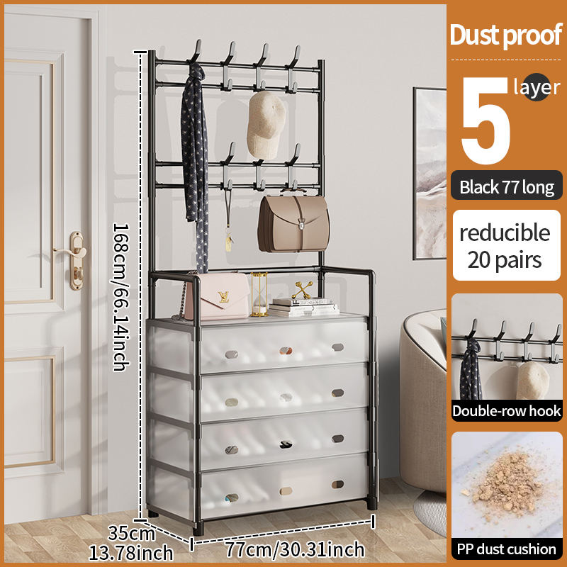 5-Tier na Independent na Sapatos at Sombrero na Rack na Multifunctional na Organizer para sa Pag-iimbak