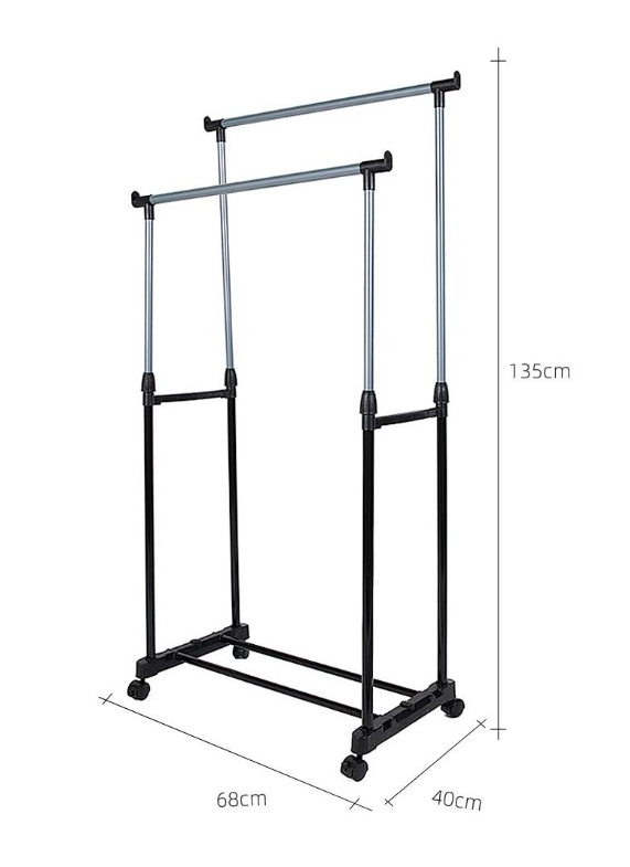 Stainless Steel Movable Indoor Drying Coat Rack