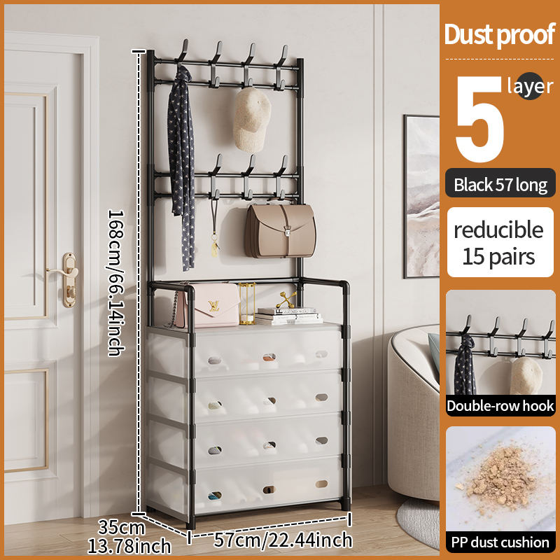 5-Tier na Independent na Sapatos at Sombrero na Rack na Multifunctional na Organizer para sa Pag-iimbak