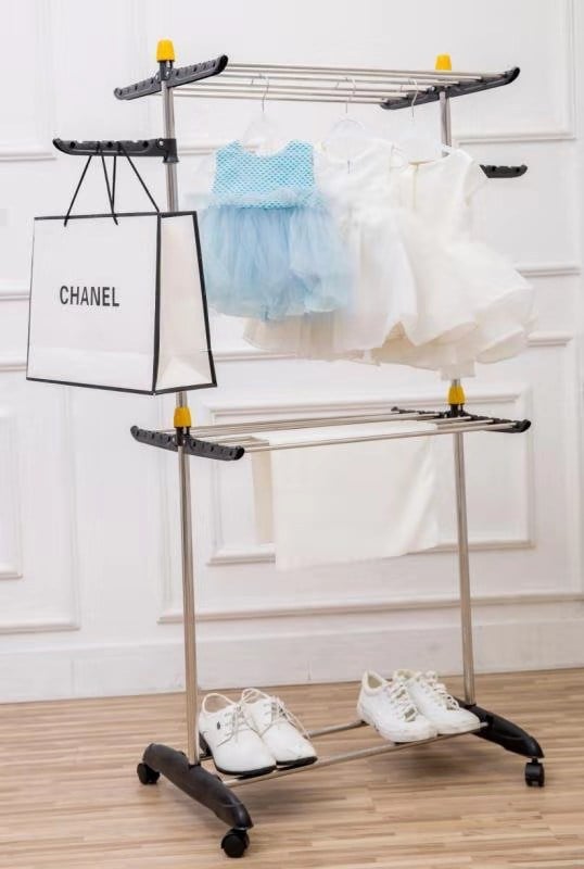 Large Extendable Adjustable Hanging Clothes Drying Rack