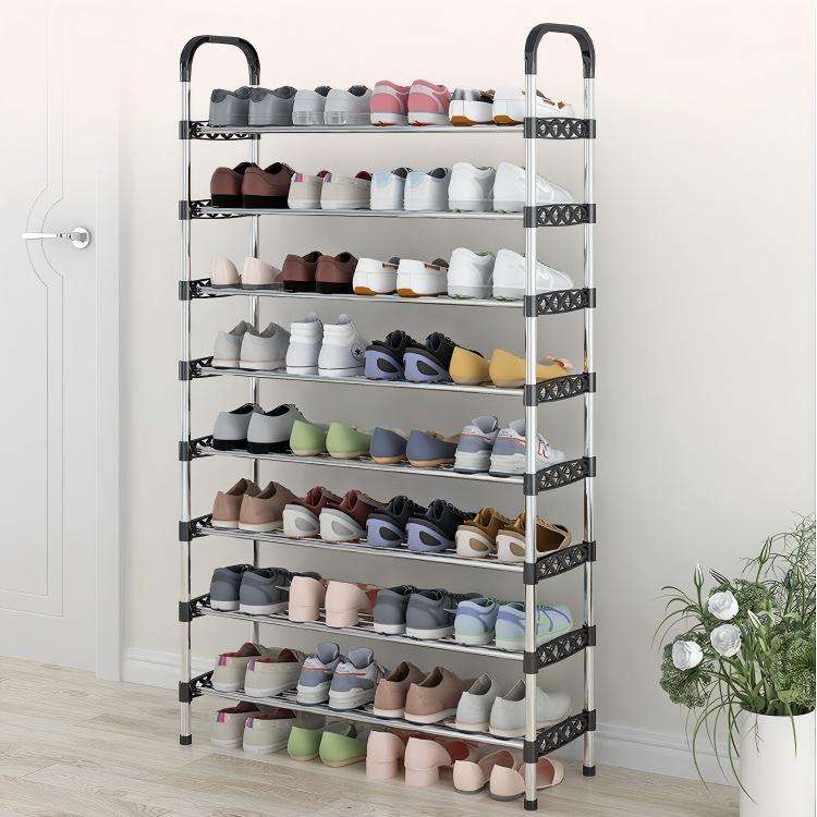 6/7/8-Layer Metal Shoe Rack Space Saving Rustproof Shoe Organizer