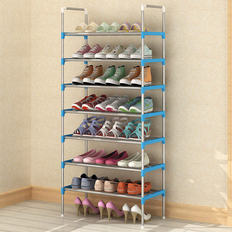 7-poziomowa pyłoszczelna półka na buty z żelaza, solidna wolnostojąca szafka na buty do wejścia, pokoju młodzieżowego lub do przechowywania