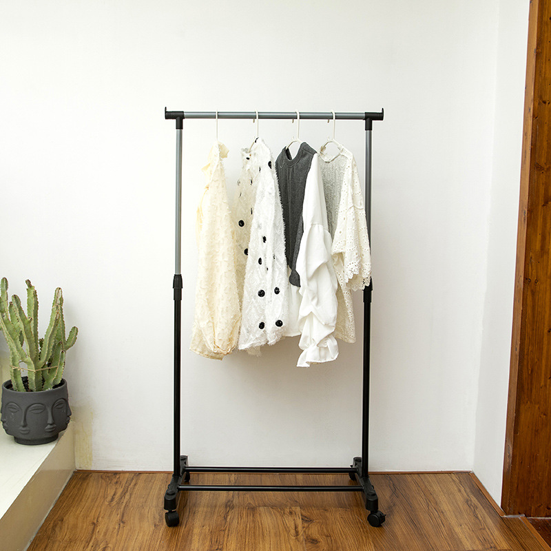 Sturdy Stainless Steel Single Pole Clothing Storage Rack
