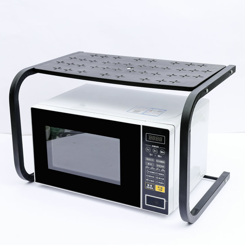 2-Tier Non Folding Metal Plastic Kitchen Rack for Home Kitchen