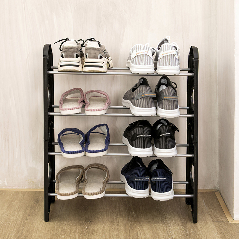 4-Layer Shoe Rack Portable Stable Shoe Storage Organizer
