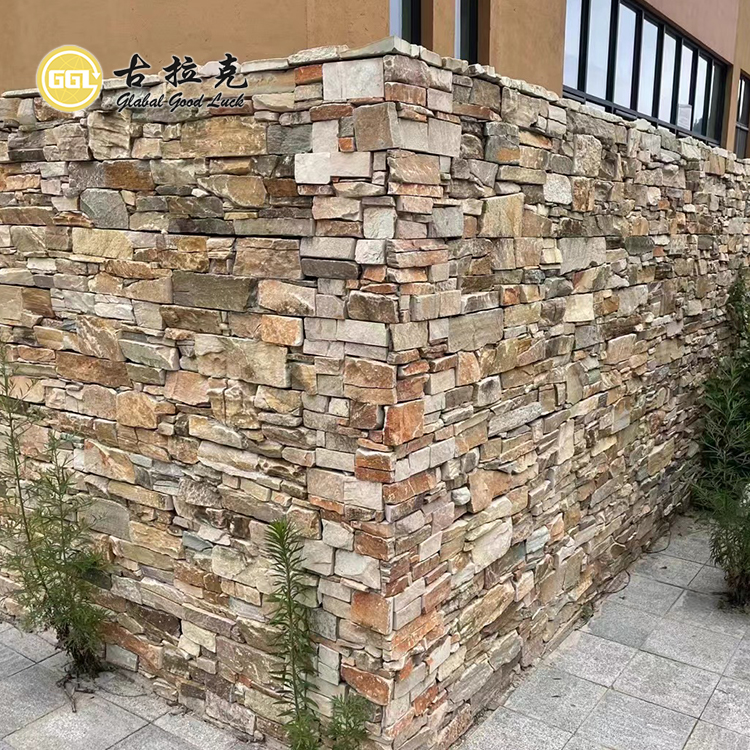 Natural Stacked Stone Veneer – Rustic Wall Cladding for Exterior Walls & Fireplaces