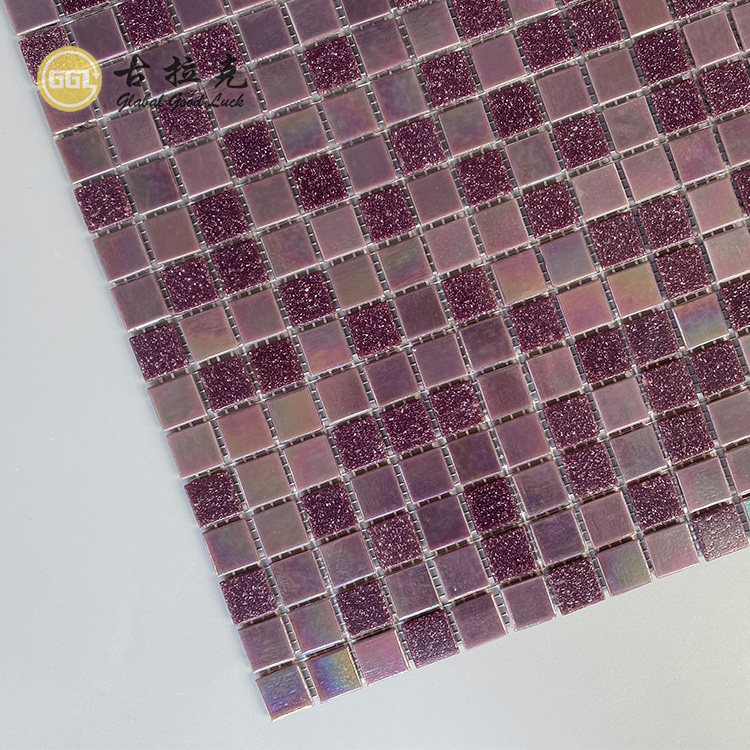 Donker Paars Mix Roze Glas Mozaïektegel Interieur Wand Decor