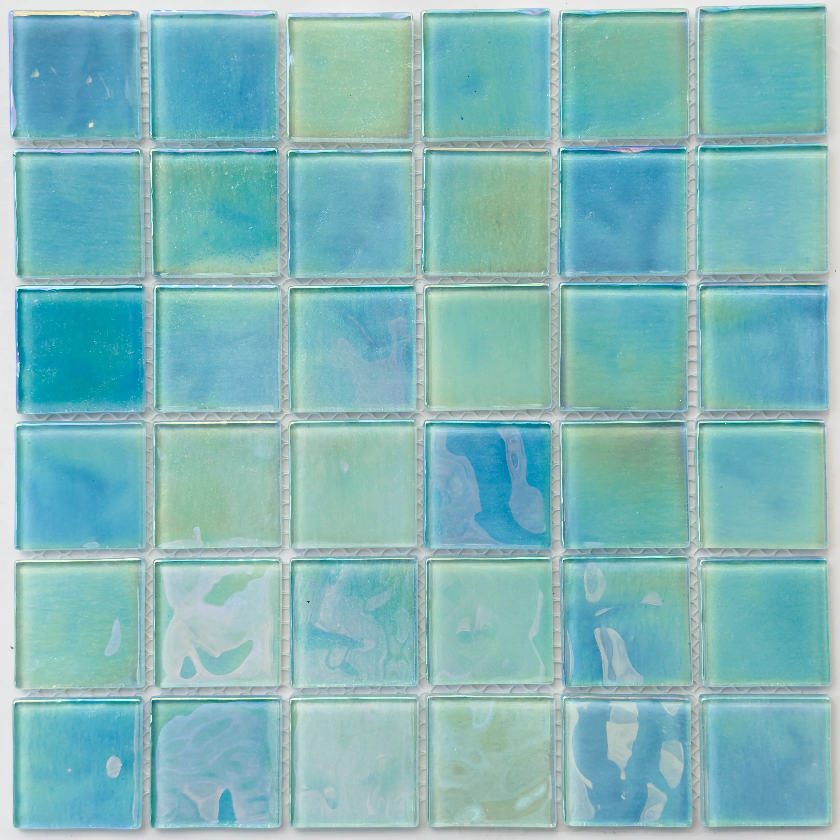 Iridescent Glass Mosaic Tiles Collection – Multiple Colors for Pools & Walls