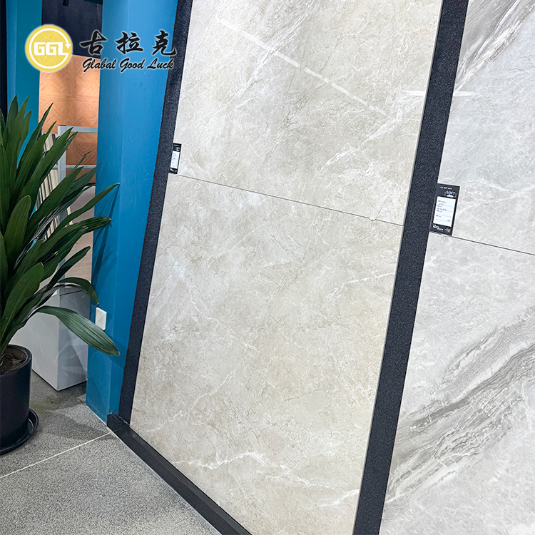 Warm Beige Marble Look Porcelain Tile 1200x1200mm Large Format Floor Wall Tile