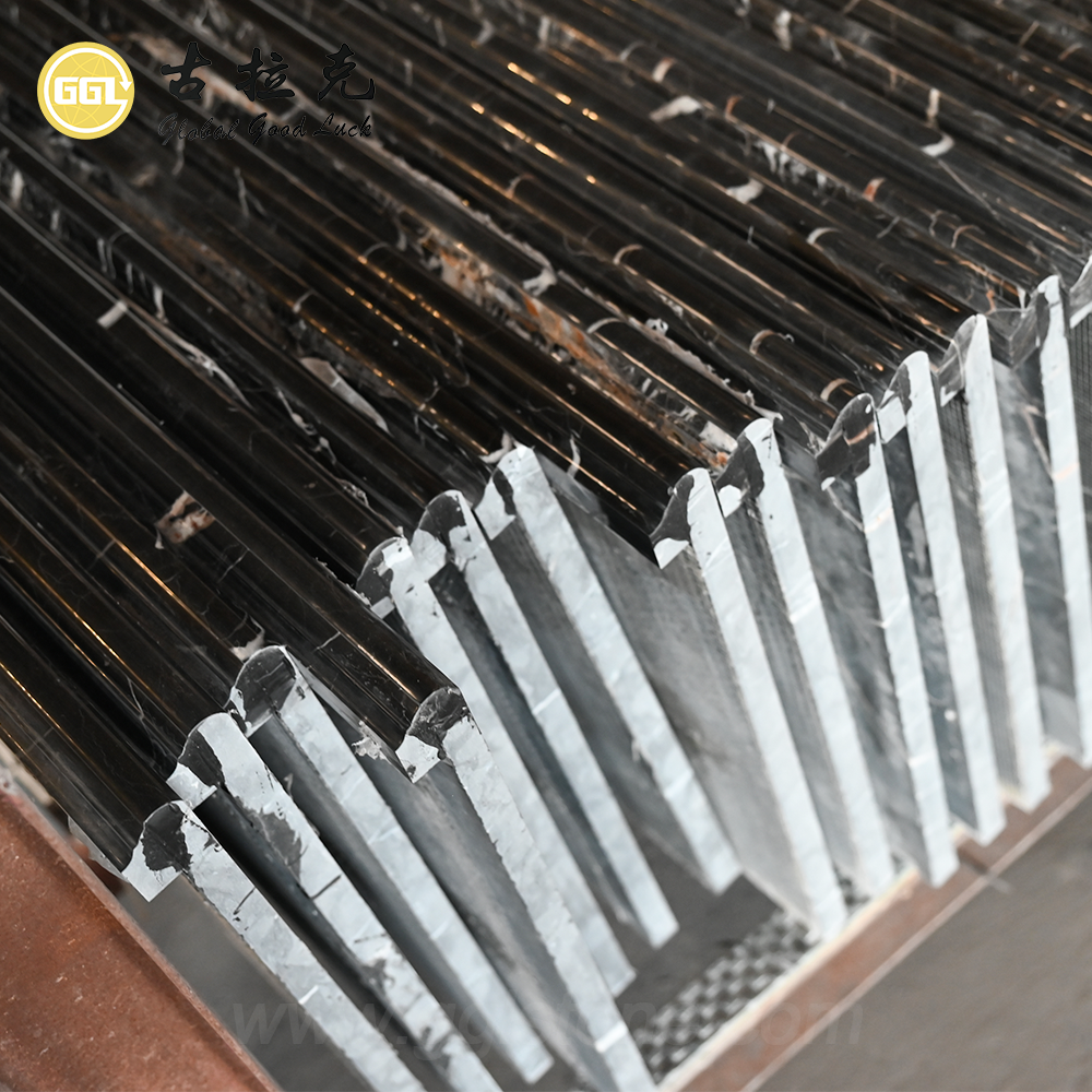 Natural Nero Marquina Marble Stair Treads – Custom Cut Stone Steps