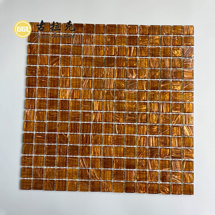 Amber Mosaic Tile Line Gute Qualität Glas-Mosaikfliesen für Wanddekoration