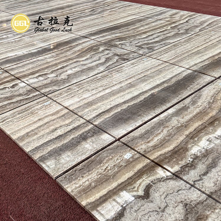 Sliver Travertyn Marmer Tile Wall Floor Ontwerp