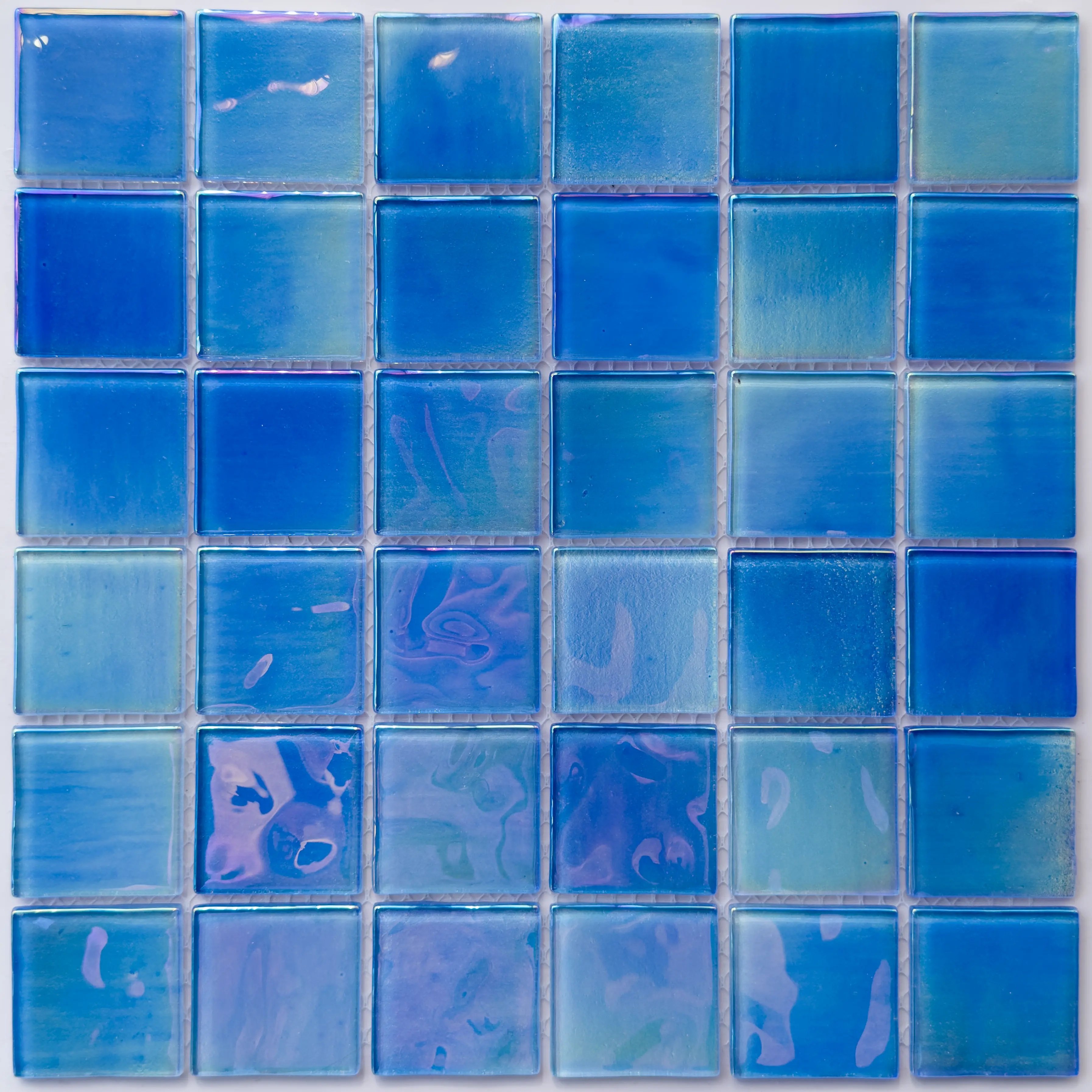 Iridescent Glass Mosaic Tiles Collection – Multiple Colors for Pools & Walls
