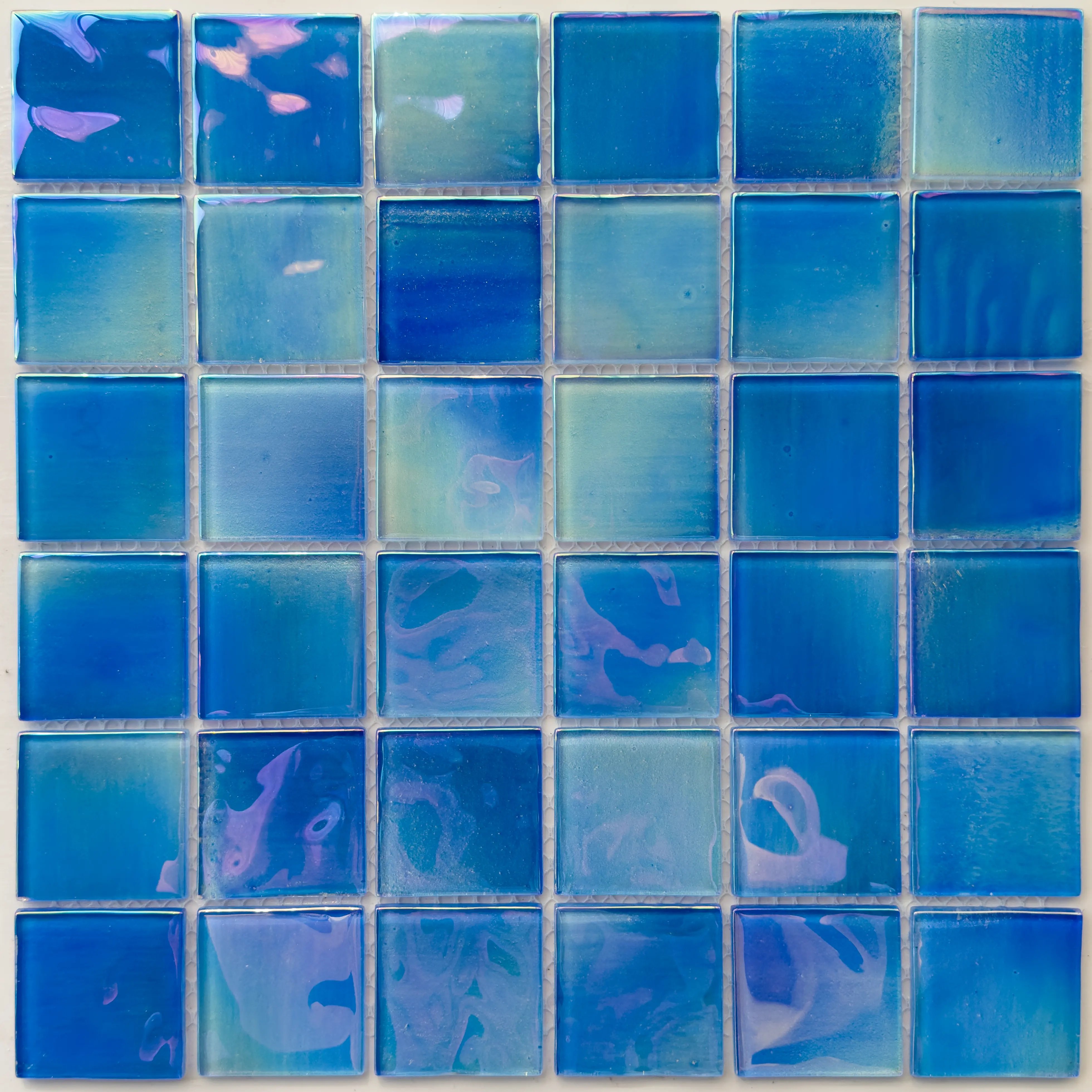 Iridescent Glass Mosaic Tiles Collection – Multiple Colors for Pools & Walls
