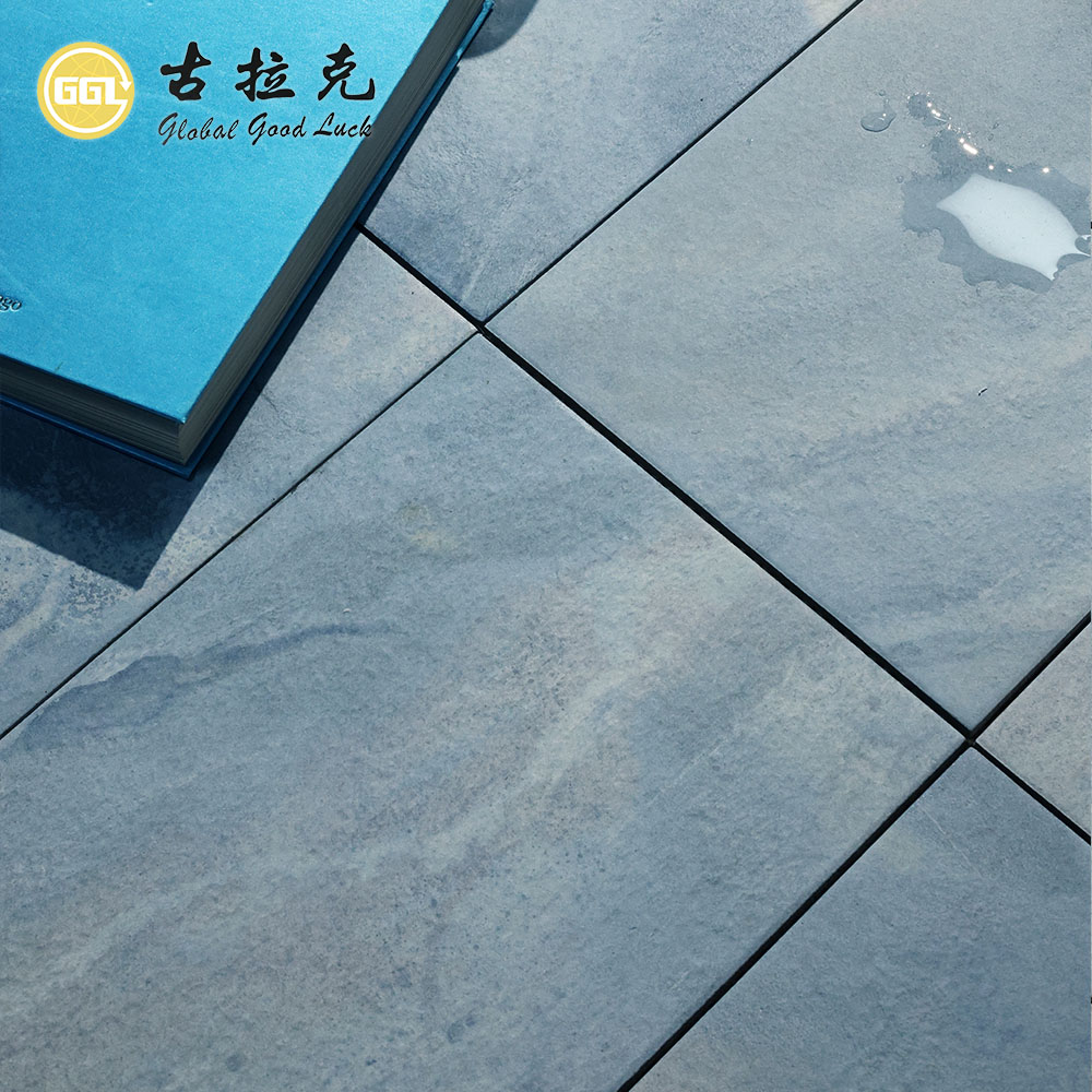 Sky Blue Quartzite Look Porcelain Tile 300x600mm Soft Natural Stone Effect Tile for Pool Bathroom and Interior