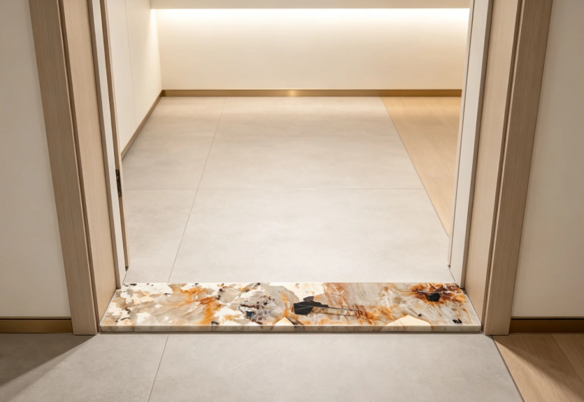 custom cut natural stone strips for marble thresholds and doorway saddles