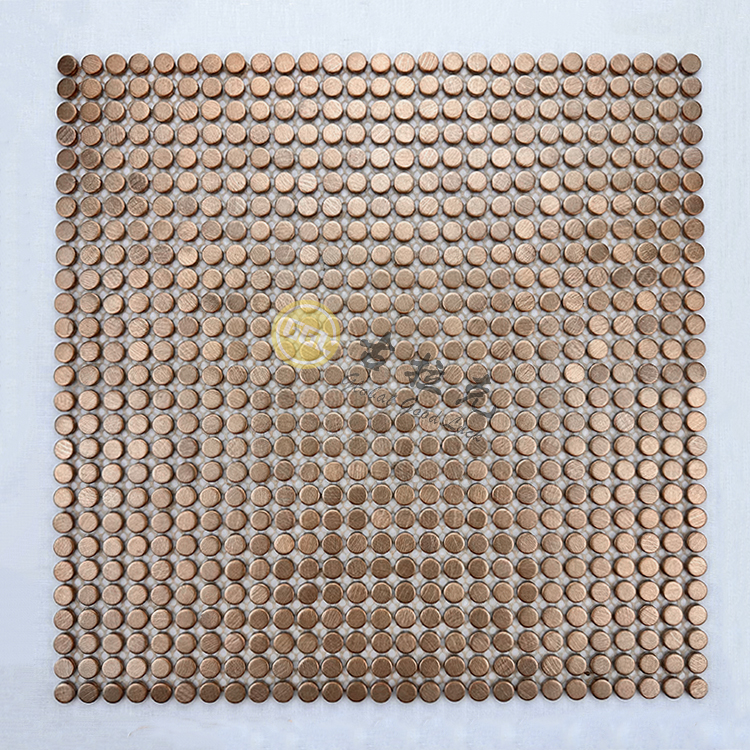 Mini-Punkte Runde Metall Mosaik Edelstahl Mosaik Wandfliesen Dekor