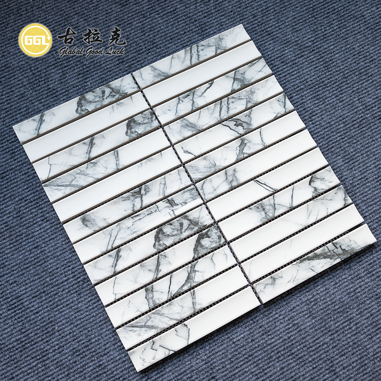 Azulejos de Mosaico Cerâmico Flutuado com Característica de Concavidade Imitando Pedra para Parede e Piso