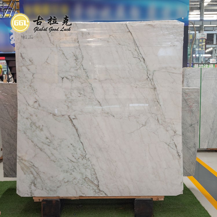 Duli Hijau Bulgaria Slab Batu Marmer China Dipotong untuk Hiasan Dinding dan Lantai