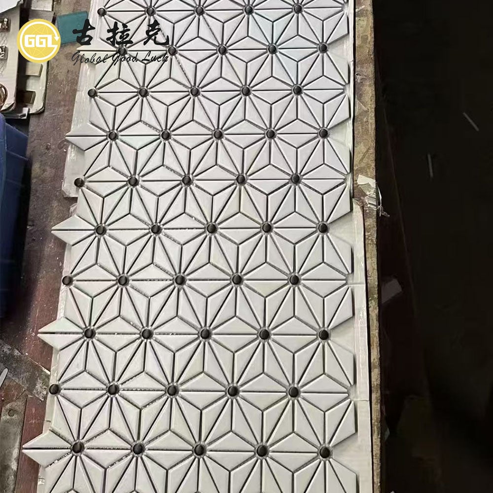 Geometric Star Pattern Ceramic Mosaic Tile for Decorative Walls and Backsplash