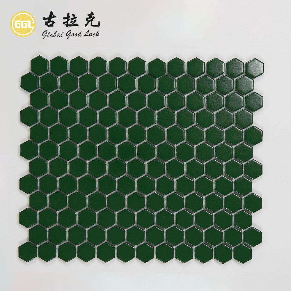 Colorful Hexagon Ceramic Mosaic Tiles for Kitchen Backsplash and Bathroom Walls