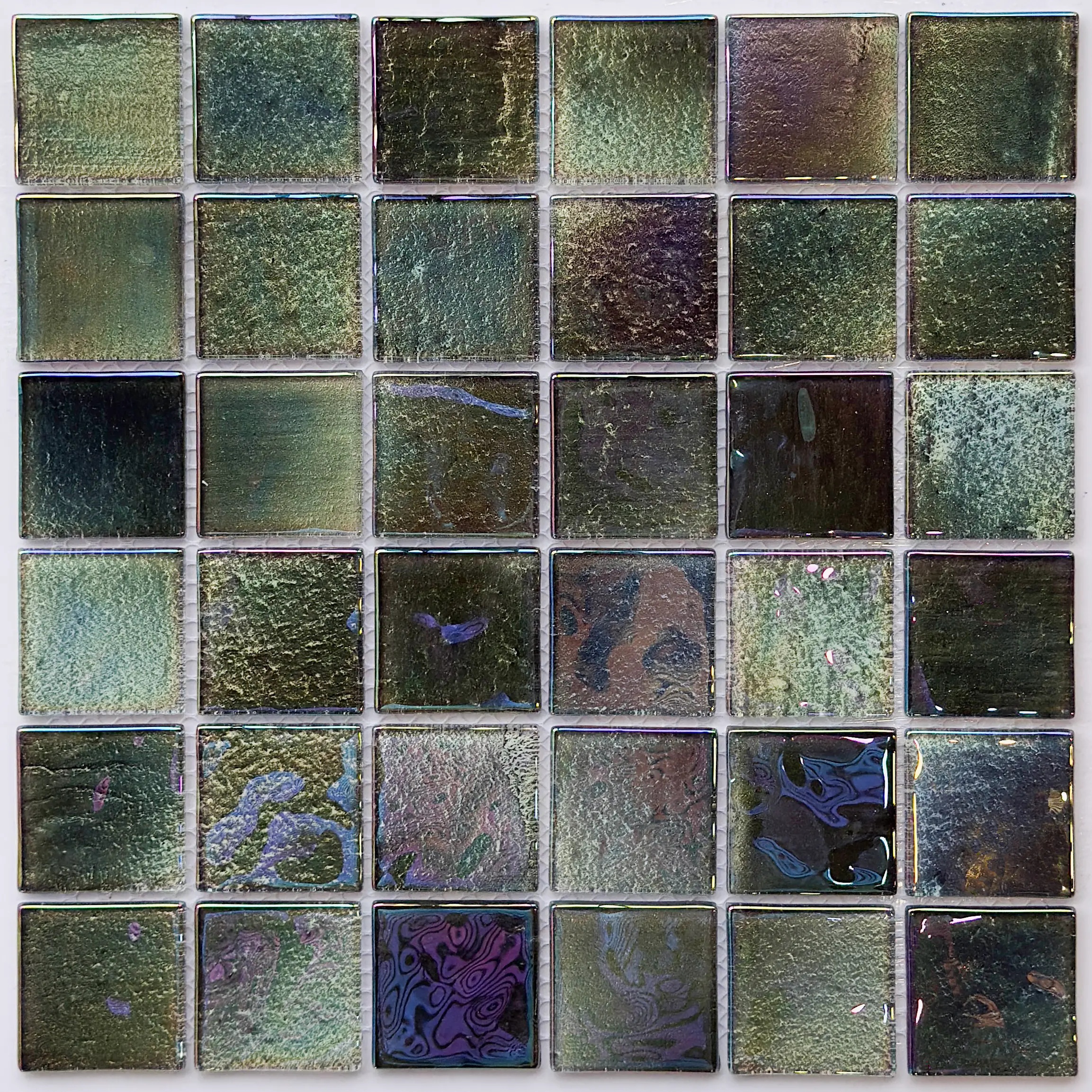 Iridescent Glass Mosaic Tiles Collection – Multiple Colors for Pools & Walls