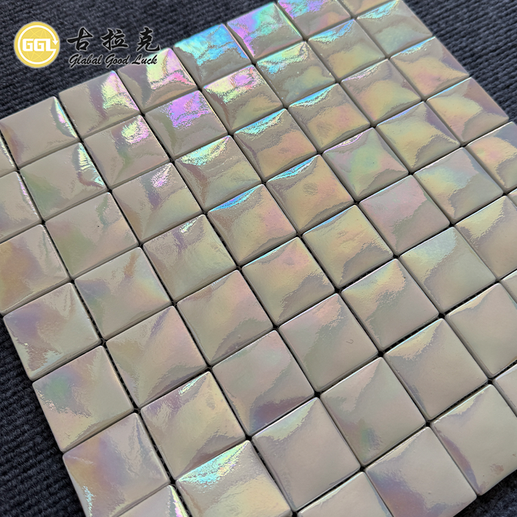 Ubin Kaca Mosaiik Kolam Renang Ukuran 36*36mm Untuk Dekorasi Kolam Renang