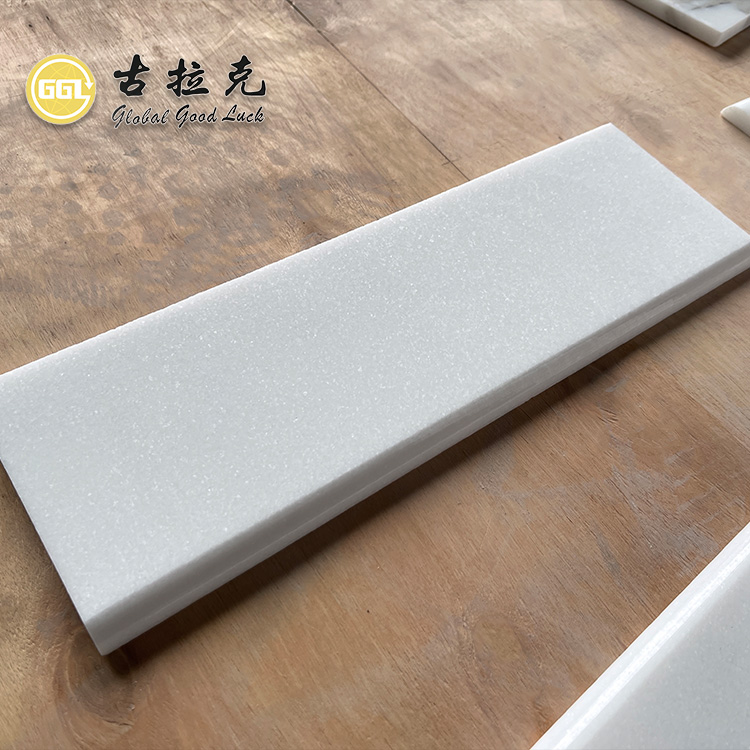 Ladrillo de mármol blanco Thassos pulido para decoración interior del baño