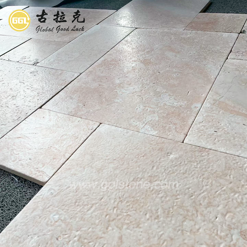 Rosa Kalkstein – Natürliche rosa Kalksteinfliesen und -platten für architektonische Anwendungen